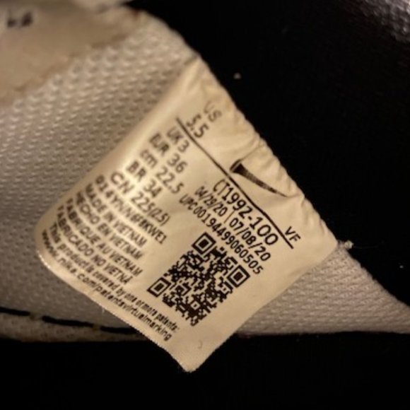 Nike Air Force 1 3M Summit White Size 5.5 - Picture 6 of 9